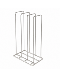 Rack rastelliera 3 supporti in acciaio inox&nbsp;per vasca potenziata da Lt. 120 - Dimensioni mm 199x176x351h