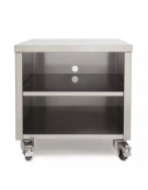Carrello di supporto per macchina confezionatrice sottovuoto in acciaio inox - dimensioni cm 50,5x55x63h