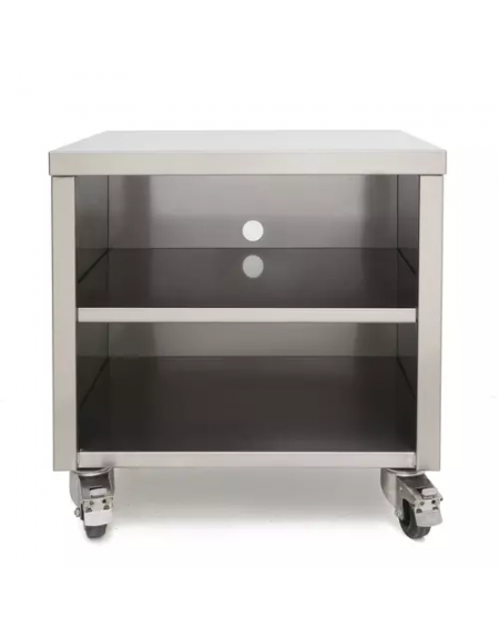 Carrello di supporto per macchina confezionatrice sottovuoto in acciaio inox - dimensioni cm 64,5x55,5x63h
