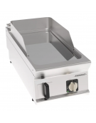 Fry top elettrico da banco in acciaio inox, piastra singola cromata liscia - con tecnologia evenheat - cm 40x90x28h