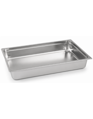 Vaschetta contenitore vac-norm GN 1/1 in acciaio inox.- altezza mm 150