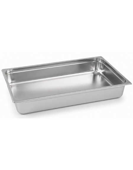 Vaschetta contenitore vac-norm GN 1/1 in acciaio inox.- altezza mm 150