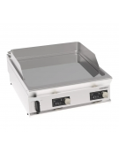 Fry top elettrico da banco inox, piastra doppia liscia cromata a controllo elettronico - con tecnologia evenheat - cm 80x90x28h