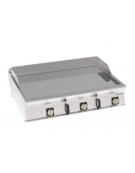 Fry top elettrico da banco in acciaio inox, piastra tripla liscia cromata - con tecnologia evenheat - cm 120x90x28h