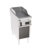Fry-Top elettrico su vano aperto inox, piastra singola liscia cromata spazzolata, controllo elettronico - evenheat -cm 40x90x90h