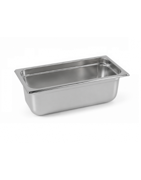 Vaschetta contenitore vac-norm GN 1/3 in acciaio inox.- altezza mm 150