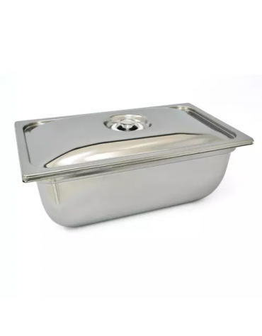 Coperchio GN 1/1 inox per vaschetta contenitore vac-norm per realizzare il vuoto esterno della macchina sottovuoto
