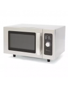 Forno professionale a microonde inox - Lt 25 - Pannello di controllo Easy - Potenza Kw 1 - Base fissa in ceramica - cm 51x43x31h