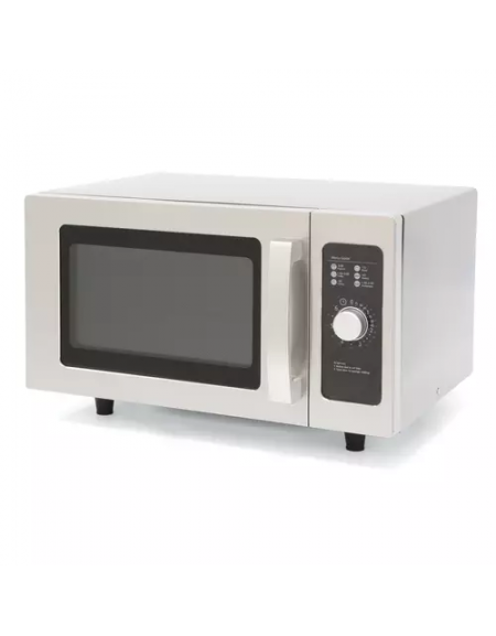 Forno professionale a microonde inox - Lt 25 - Pannello di controllo Easy - Potenza Kw 1 - Base fissa in ceramica - cm 51x43x31h