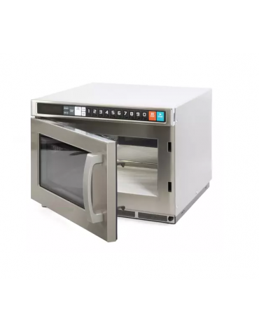 Forno a microonde inox, dotato di 2 magnetron e scanner lettura codici a barre - Lt 17 - Potenza Kw 1,8 - cm 42x56x34,1h