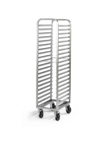 Carrello inox portataglie GN 2/1 - portata 20 teglie - adatto per abbattitori di temperatura DN54887 e DN54889