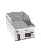 Fry top elettrico da banco inox, piastra singola cromata liscia a controllo elettronico - tecnologia evenheat - cm 40x70x28h