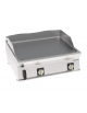 Fry top elettrico da banco inox, piastra doppia liscia cromata spazzolata - tecnologia evenheat - cm 80x70x28h