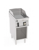 Fry-Top elettrico su vano aperto in acciaio inox, 1 zona cottura, piastra liscia cromata - tecnologia evenheat - cm 40x70x90h
