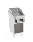 Fry-Top elettrico inox su vano aperto, singolo liscio cromato, controllo elettronico - tecnologia evenheat - cm 40x70x90h