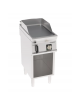 Fry-Top elettrico inox su vano aperto, piastra singola liscia cromata spazzolata - tecnologia evenheat - cm 40x70x90h