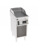 Fry-Top elettrico inox su vano aperto, una piasta liscia cromata spazzolata, controllo elettronico - Evenheat -cm 40x70x90h