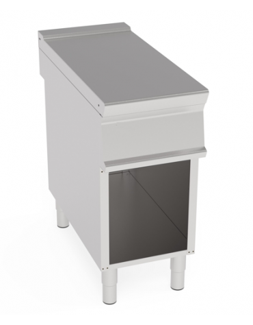 Piano di lavoro neutro in acciaio inox AISI 304 su vano aperto - senza cassetto - cm 30x90x90h