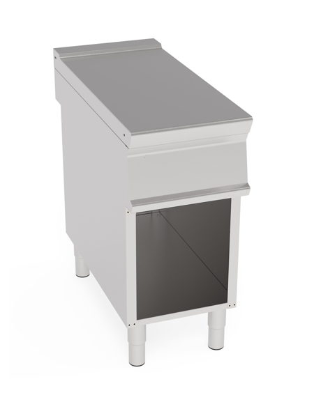 Piano di lavoro neutro in acciaio inox AISI 304 su vano aperto - senza cassetto - cm 30x90x90h