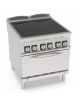 Cucina elettrica 4 zone con piano ad induzione su forno elettrico statico GN 2/1, camera cm 57,5x65x30 - Kw 25 - cm 80x90x90h