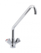 Rubinetto monoforo a Lavello con Maniglie Stella e Canna “C” mm Ø24x350