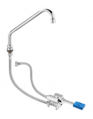 Kit Rubinetto a Pedale Mono Acqua a Pavimento con Bocca di Erogazione Girevole ‘C’ mm Ø18×250