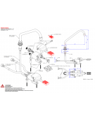 Kit miscelatore a pedale a pavimento con bocca di erogazione girevole "C" mm Ø18×250