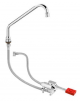 Kit miscelatore a pedale a pavimento con bocca di erogazione girevole "C" mm Ø18×250