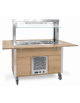 Carrello buffet armadiato refrigerato, con parafiato mobile - 3x1/1 GN - colore Rovere - cm 113x68x144h