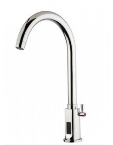Miscelatore elettronico canna alta girevole, alimentazione batteria - Ø mm 25 -  mm 210x370h
