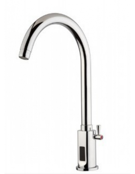 Miscelatore elettronico canna alta girevole, alimentazione batteria - Ø mm 25 -  mm 210x370h