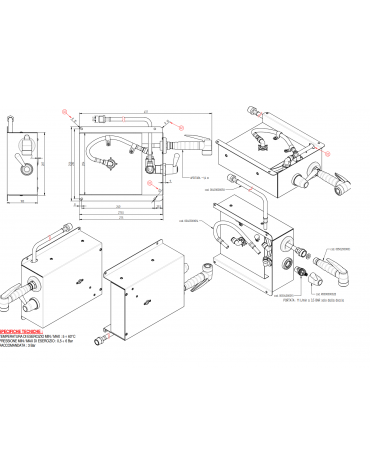 Avvolgitubo Lavaforno Professionale con Doccia - mm 275x100x207h