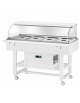 Carrello refrigerato in legno con cupola - 4 x GN 1/1 - colore laccato bianco - temp. +2°C +10°C - cm. 148x90x126h