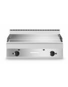 Fry Top a gas da banco, piastra doppia liscia cromata da cm 99,6x52 - potenza totale 11,4 Kw - cm 100x65x28h