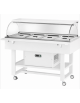 Carrello refrigerato in legno con cupola - Temperatura -5 / +5 °C - Colore Laccato Bianco - 4 x GN 1/1 - cm. 148x90x126h