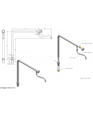 Rubinetto monoforo a bandiera con canna "S" mm Ø18x220 - Altezza mm 480