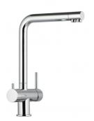 Rubinetto miscelatore monoforo a 3 vie in ottone cromato - mm 212,5x331h