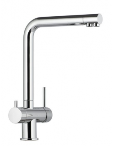Rubinetto miscelatore monoforo a 3 vie in ottone cromato - mm 212,5x331h