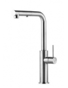 Rubinetto miscelatore monoforo in acciaio AISI 316 con doccetta estraibile  e levetta - canna mm Ø24x200 - altezza mm 337
