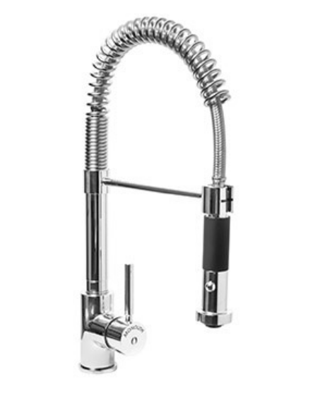 Rubinetto miscelatore monoforo  con canna girevole e doccia dual jet - altezza mm 440