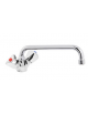 Rubinetto miscelatore monoforo con canna a ‘D’ mm Ø18×250 e maniglie a stella