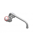 Rubinetto miscelatore monoforo con canna a ‘D’ mm Ø18×250 e maniglie Rotonde