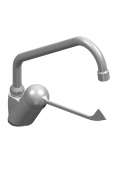 Rubinetto miscelatore monoforo con canna a "C" Ø mm 18 e leva Clinica - mm 250x295h