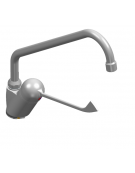 Rubinetto miscelatore monoforo con canna a "C" Ø mm 18 e leva Clinica - mm 300x330h