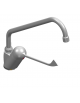 Rubinetto miscelatore monoforo con canna a "C" Ø mm 18 e leva Clinica - mm 300x330h