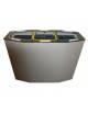 Cestone per la raccolta differenziata a 3 settori in acciaio zincato e vernicato da Lt 150 - cm 99x38,5x80h