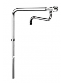 Rubinetto monoforo a bandiera con canna "S" mm Ø18x270 - Tubo in acciaio AISI 304 - Altezza cm 134