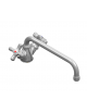 Rubinetto miscelatore monoforo a lavello con canna a "D" mm Ø18×250 e maniglie a Croce