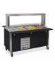 Carrello buffet termico armadiato 3xGN1/1 - colore Nero - con parafiato mobile e LED - cm 113x68x144h