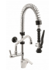 Mini gruppo doccia prelavaggio miscelatore monoforo con canna girevole "C" mm Ø18×200 - lunghezza tubo mm 371 - altezza mm 610